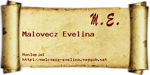 Malovecz Evelina névjegykártya